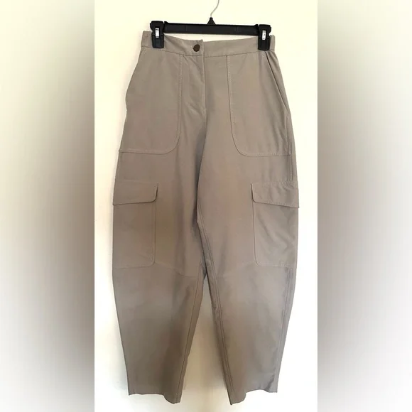 Lululemon Light Utilitech Beige Cargo Pants Women’s Pocket High Rise Sz 25